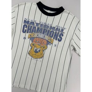 Vintage UCLA Bruins NCAA National Champions Pinstripe T-Shirt Mens XL White